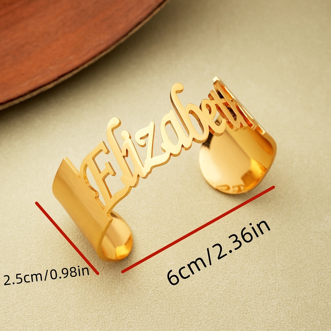 Personalized Name Cuff Bracelet 18K Plated Stainless Steel Vintage Sexy Style